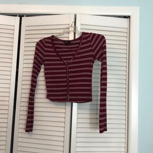 Forever 21 Red and White Womens Crop
